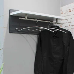 Wohnen Hängende Garderobe Anin in Weiß Grau