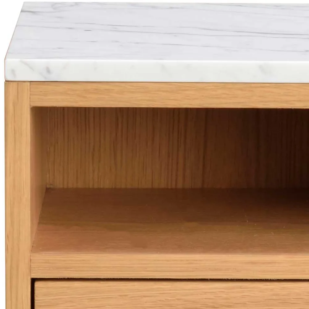 Wohnen Hängende Nachtkonsole mit Fach & Schublade - Sanyra