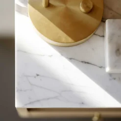 Wohnen Hängende Nachtkonsole mit Fach & Schublade - Sanyra