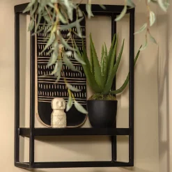 Wohnen Hängende Regale in Schwarz - Heliawa (2er Set)