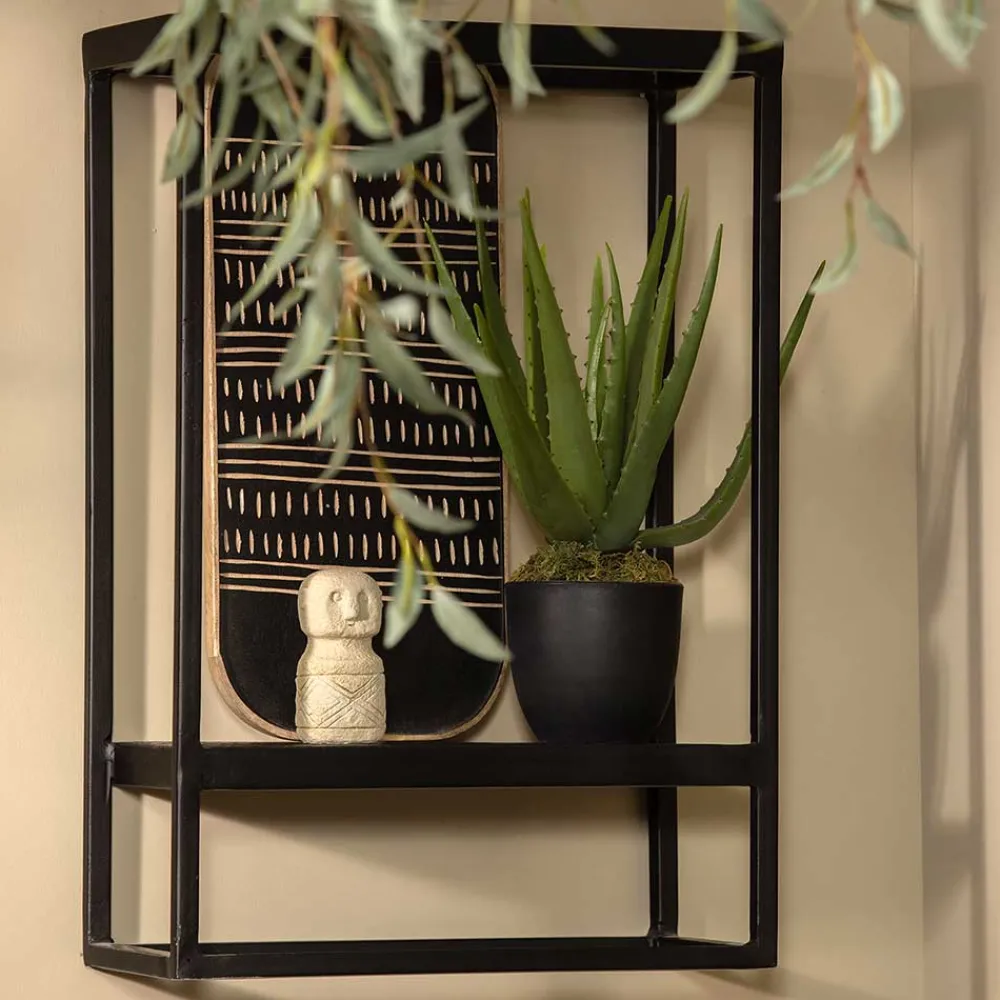 Wohnen Hängende Regale in Schwarz - Heliawa (2er Set)