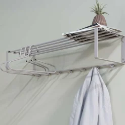 Wohnen Garderoben|Garderoben*Hängende Stahlgarderobe in Taupe - Satroni
