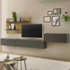 Wohnen Wohnwände|Wohnwand*Hängende TV Anbauwand Möbelset - Ahilav (vierteilig)