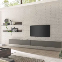 Wohnen Hängende TV Anbauwand modern - Mundo (vierteilig)