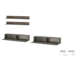 Wohnen Hängende TV Anbauwand modern - Mundo (vierteilig)