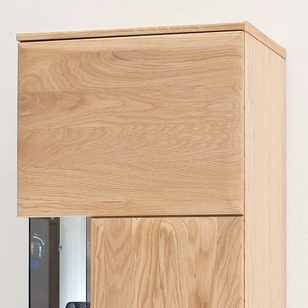 Wohnen Hängende Vitrine in Eiche Bianco teilmassiv Pontros 1-türig