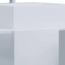 Wohnen Hängende Waschkommode mit Becken in Weiß - Ziovarica