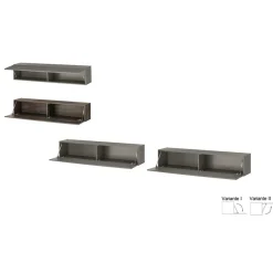 Wohnen Hängende Wohnwand als Möbelset - Mundo (vierteilig)