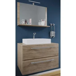 Wohnen Badezimmer Komplett*Hängender Bad Waschplatz modern - Caleena (zweiteilig)