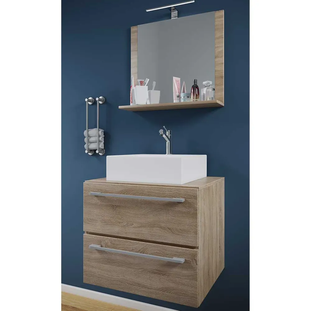 Wohnen Badezimmer Komplett*Hängender Bad Waschplatz modern - Caleena (zweiteilig)