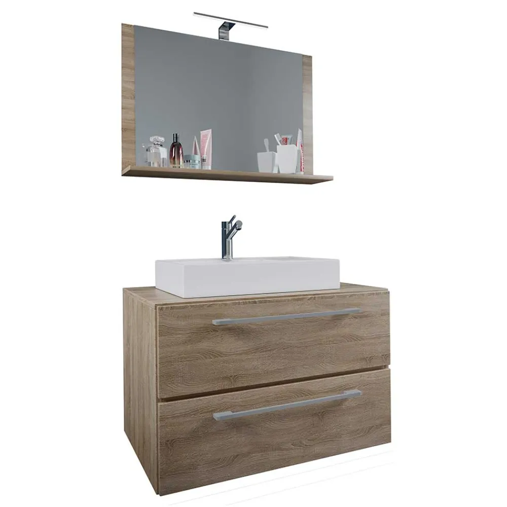 Wohnen Badezimmer Komplett*Hängender Bad Waschplatz modern - Caleena (zweiteilig)