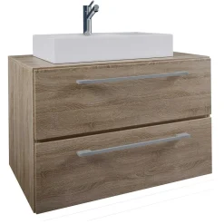 Wohnen Badezimmer Komplett*Hängender Bad Waschplatz modern - Caleena (zweiteilig)