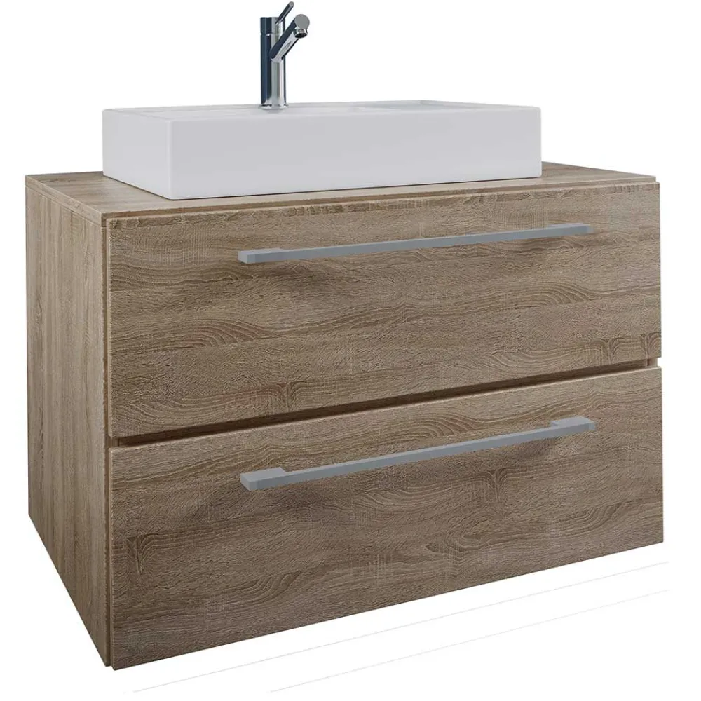 Wohnen Badezimmer Komplett*Hängender Bad Waschplatz modern - Caleena (zweiteilig)