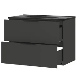 Wohnen Waschtisch|Waschbeckenunterschränke*Hängender Bad-Waschtisch in Dunkelgrau - Fanito