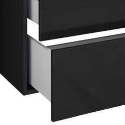 Wohnen Glasmöbel|Badezimmer Komplett*Hängender Doppel-Waschplatz Set - Vinkoja (zweiteilig)