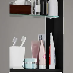 Wohnen Glasmöbel|Badezimmer Komplett*Hängender Doppel-Waschplatz Set - Vinkoja (zweiteilig)