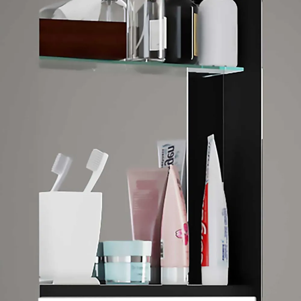 Wohnen Glasmöbel|Badezimmer Komplett*Hängender Doppel-Waschplatz Set - Vinkoja (zweiteilig)