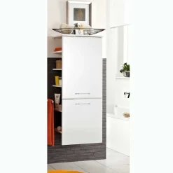 Wohnen Hängender Midi-Badschrank in Weiß - Estateas