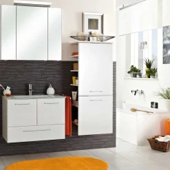 Wohnen Hängender Midi-Badschrank in Weiß - Estateas