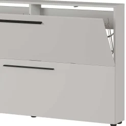 Wohnen Schuhschränke*Hängender Schuhklappenschrank in Hellgrau - Orica