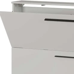 Wohnen Schuhschränke*Hängender Schuhklappenschrank in Hellgrau - Orica