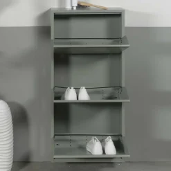 Wohnen Schuhschränke*Hängender Schuhschrank in Graugrün - Bombasti