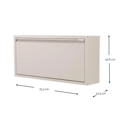 Wohnen Graue Möbel|Schuhschränke*Hängender Schuhschrank in Taupe - Ruven