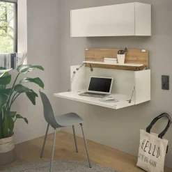 Wohnen Home Office Möbel|Büro Komplett*Hängender Sekretär und Schrank Set - Nonessia (zweiteilig)