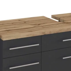 Wohnen Hängender Waschbeckenschrank in Grau - Estregos