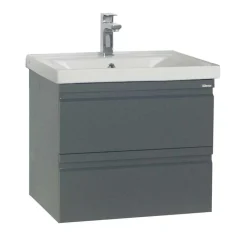 Wohnen Graue Möbel|Waschtisch*Hängender Waschtisch in Anthrazit - Idamoro