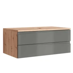 Wohnen Hängender Waschtisch in Grau und Wildeichefarben - Join