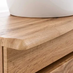 Wohnen Hängender Waschtisch in Holzoptik - Drumias