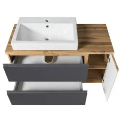 Wohnen Waschtisch|Waschbeckenunterschränke*Hängender Waschtisch mit aufgesetztem Becken - Jambi