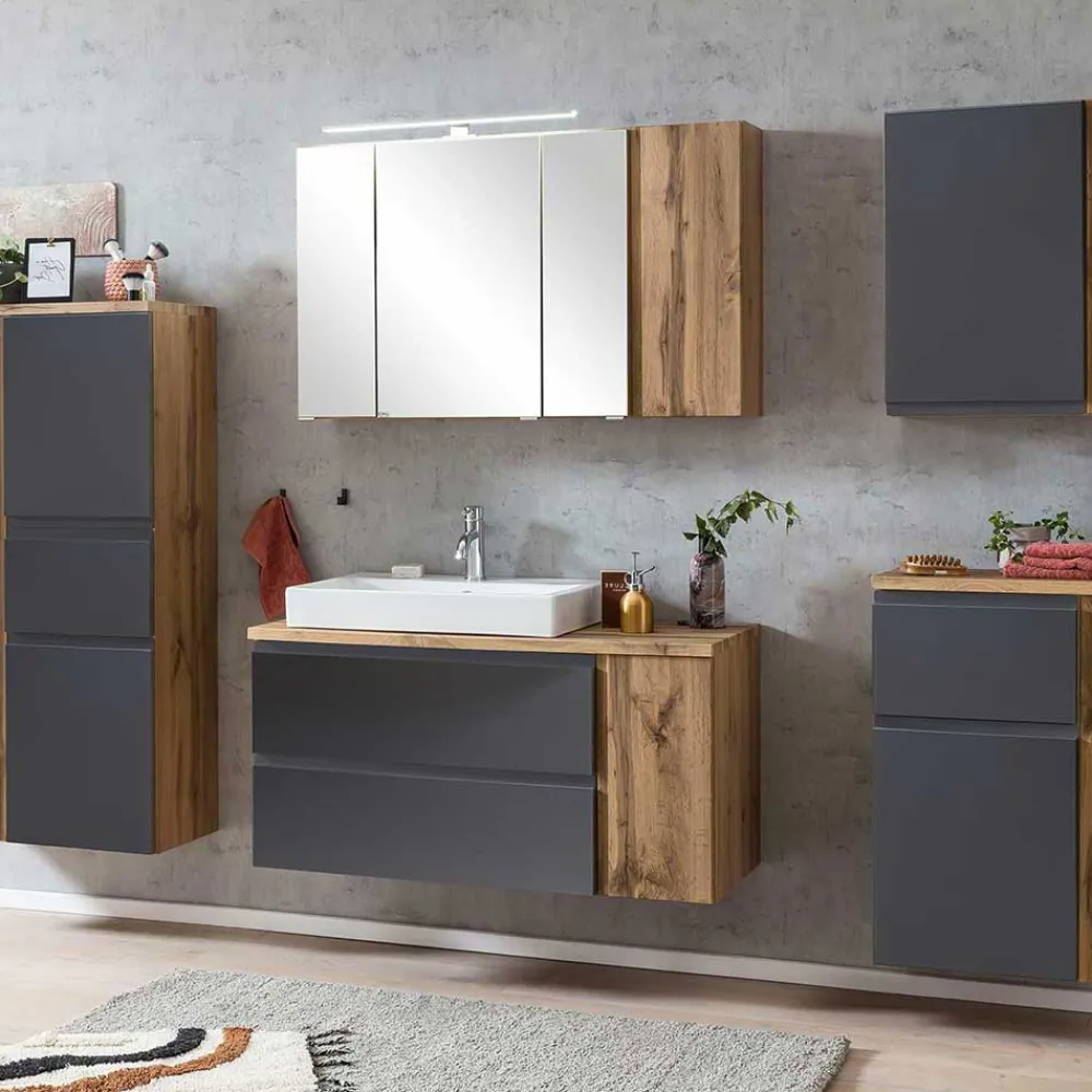 Wohnen Waschtisch|Waschbeckenunterschränke*Hängender Waschtisch mit aufgesetztem Becken - Jambi