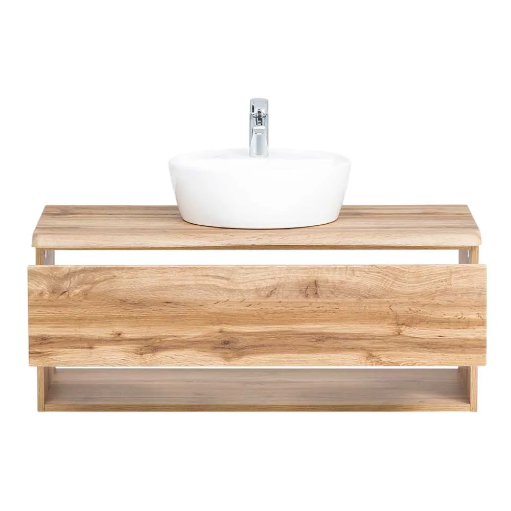 Wohnen Waschtisch|Waschbeckenunterschränke*Hängender Waschtisch mit Baumkante - Tofias