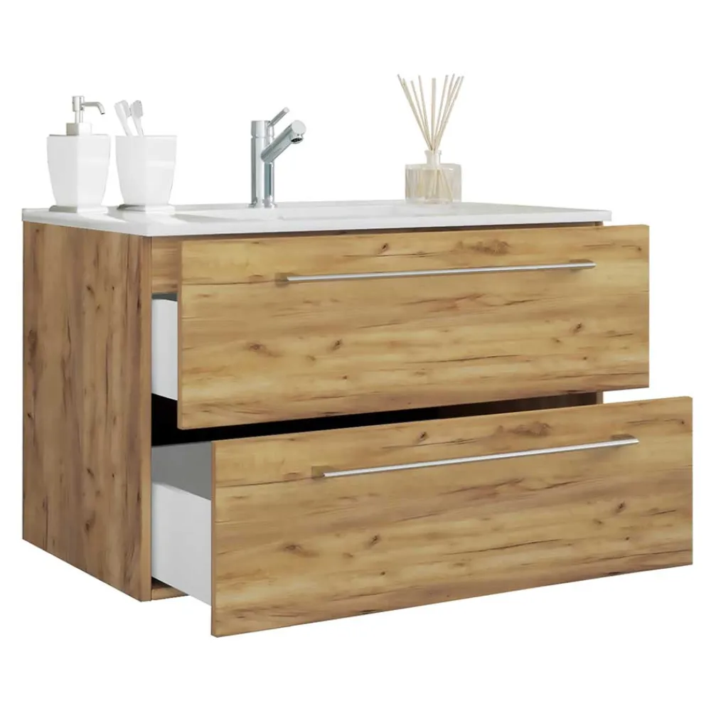 Wohnen Waschtisch|Waschbeckenunterschränke*Hängender Waschtisch mit Einlasswaschbecken - Karin