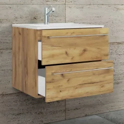 Wohnen Waschtisch|Waschbeckenunterschränke*Hängender Waschtisch mit Einlasswaschbecken - Karin