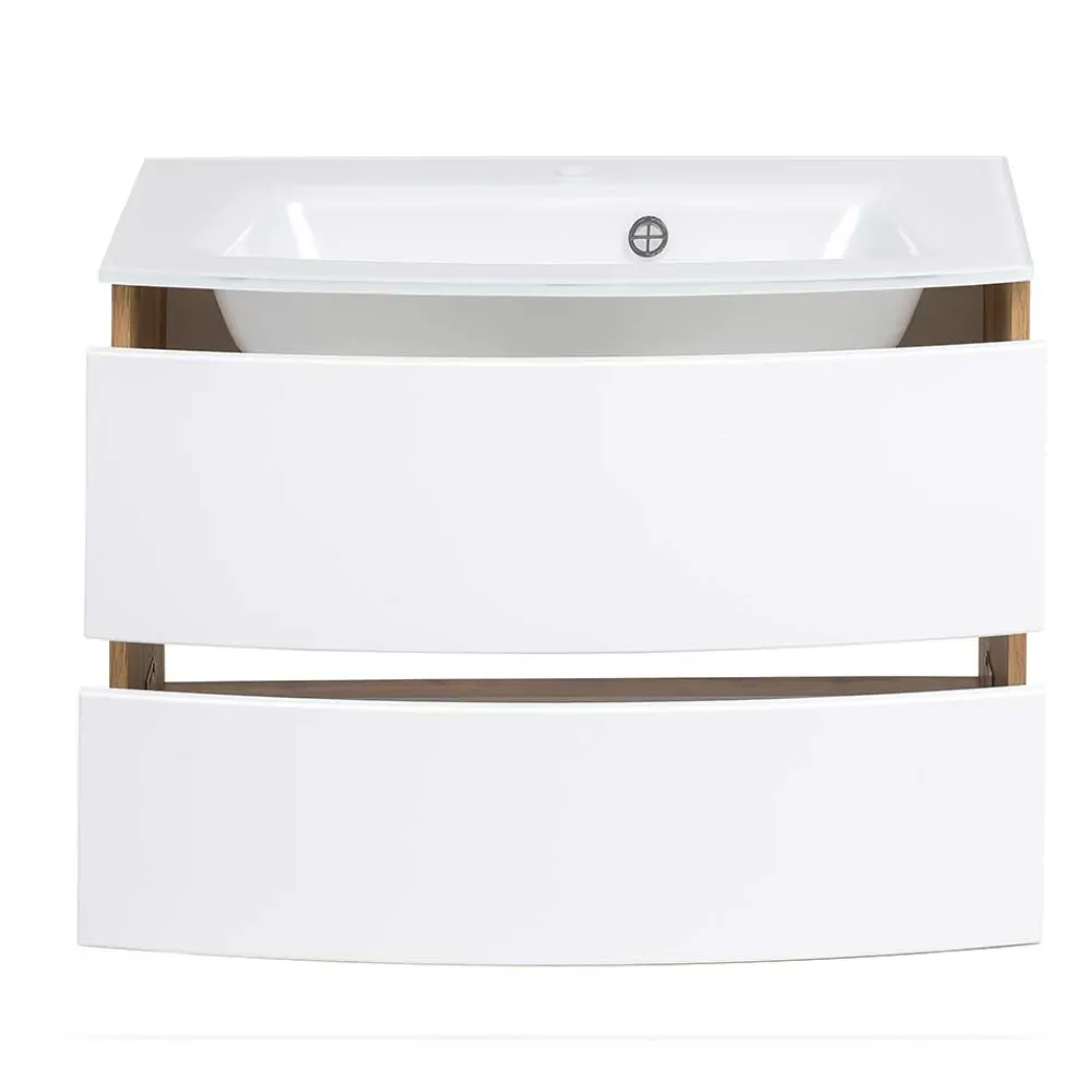 Wohnen Waschtisch|Waschbeckenunterschränke*Hängender Waschtisch mit Glas Waschbecken - Neuvana