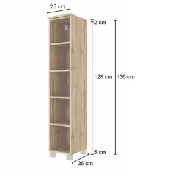 Wohnen Badregale*Hängendes Badezimmer Regal 25x130x35 cm - Lemnas