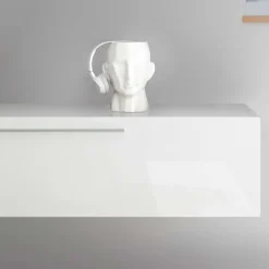 Wohnen Tv & Hifi-Möbel|Tv & Hifi-Möbel*Hängendes Lowboard in Weiß Hochglanz - Dalunzio