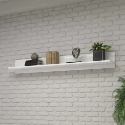 Wohnen Hängendes Regal in Weiß hochglänzend - Baranoma