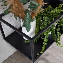 Wohnen Hängendes TV Board aus Holz & Wiener Geflecht - Leiria