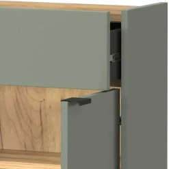 Wohnen Hängendes Vertiko & runder Spiegel - Point (zweiteilig)