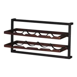 Wohnen Wohnzimmer-Regale|Kolonialmöbel*Hängendes Weinregal für acht Flaschen - Solapura