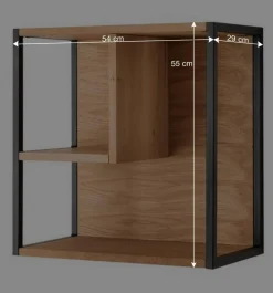 Wohnen Hängeregal aus Wildeiche Massivholz - Manarola