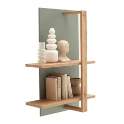 Wohnen Esszimmerregale|Regale*Hängeregal in Eiche mit Graugrün - Kwin