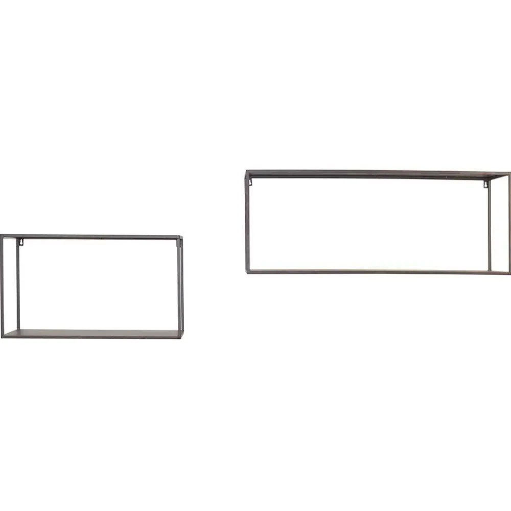 Wohnen Esszimmerregale|Regale*Hängeregal Set in Grau - Accaro (zweiteilig)