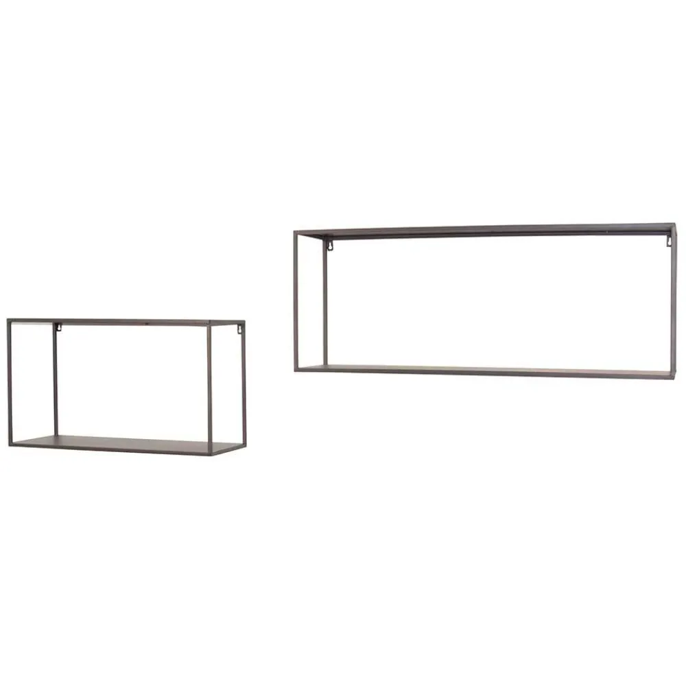 Wohnen Esszimmerregale|Regale*Hängeregal Set in Grau - Accaro (zweiteilig)