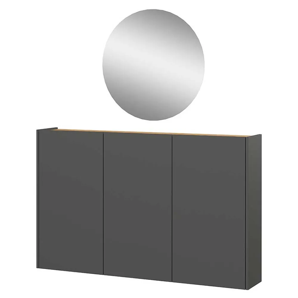 Wohnen Hänge-Schuhschrank & Rundspiegel Set - Calisian (zweiteilig)