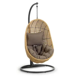 Wohnen Rattanmöbel|Lounge-Gartenmöbel*Hängesessel aus Kunstrattan - Floyda